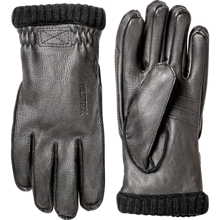 Hestra Deerskin Primaloft Rib handschoenen zwart