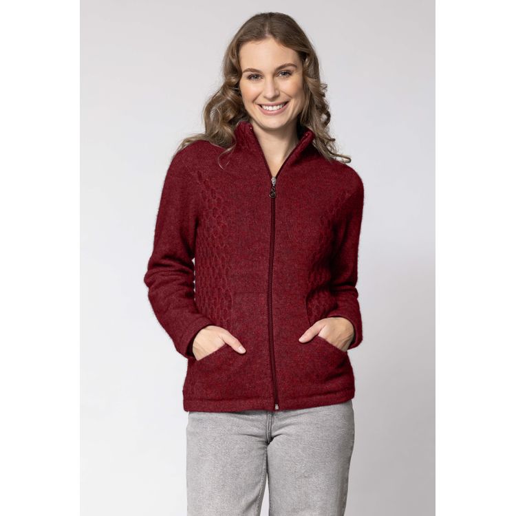 Noble Wilde Damesvest Honeycomb Sangria Noble Wilde Damesvest Honeycomb Sangria