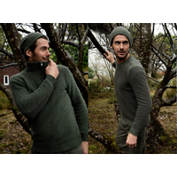 Fisherman out of Ireland Seed Stitch Trui met Rits Field