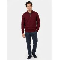 William Lockie Dori Short Zip Neck Red Velvet