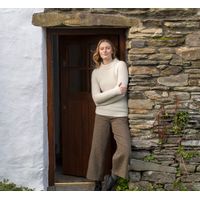 Fisherman out of Ireland Mock Neck Trui Ecru