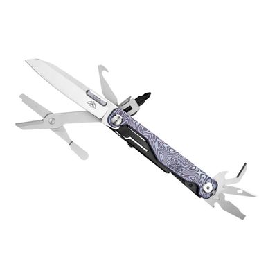 Foto van Black Eagle Teton Multiknife – Premium Titanium 11-in-1 Multitool Sky Blue