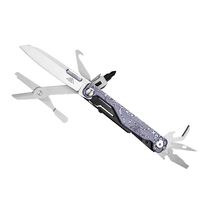 Black Eagle Teton Multiknife – Premium Titanium 11-in-1 Multitool Sky Blue