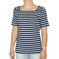 Saint James Pleneuf katoen marine/neige 