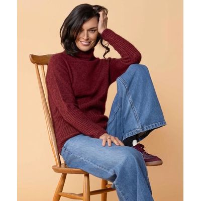 Foto van Noble Wilde Rib Turtle Neck - Possum, Merino & Zijde