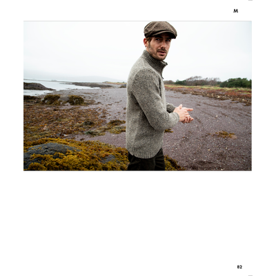 Fisherman out of Ireland Zip Neck Trui Porridge Foto van Fisherman out of Ireland Zip Neck Trui Porridge