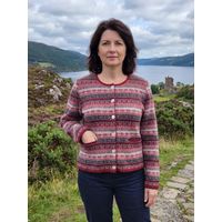 Emerald Grano Vest - Authentiek Fair Isle Wollen Vest voor Dames Rood