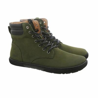 Foto van Koel Florence Cloud Wool Barefoot Boot – Suède & Lamswol Green