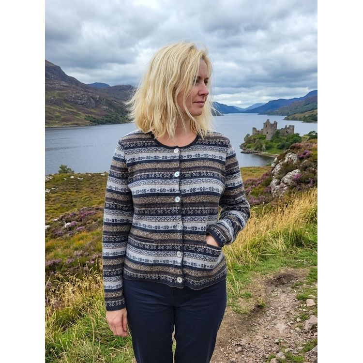 Emerald Grano Vest - Authentiek Fair Isle Wollen Vest voor Dames Navy