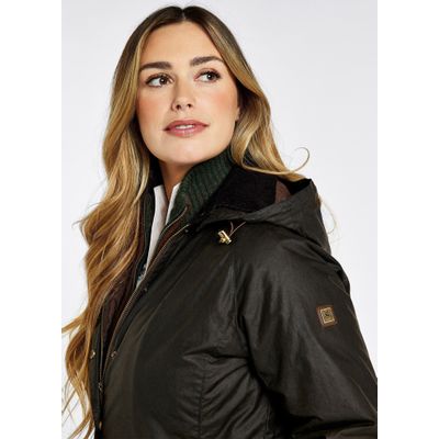 Foto van Dubarry Redington Dames Lange Waxjas - Verdigris 