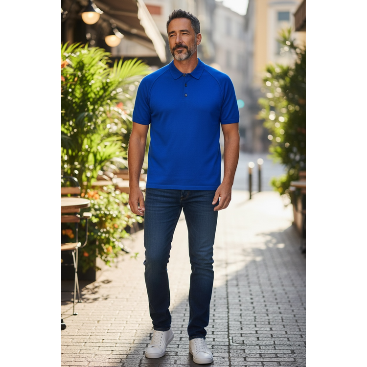 Roosenstein Wolke Naud Merino Polo Waddenblau