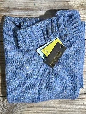 Fisherman out of Ireland Polo Neck Trui Ice Blue