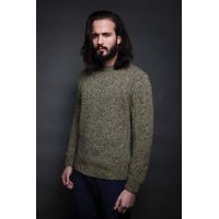 Fisherman out of Ireland Crew Neck Ribbed Detailing Porridge