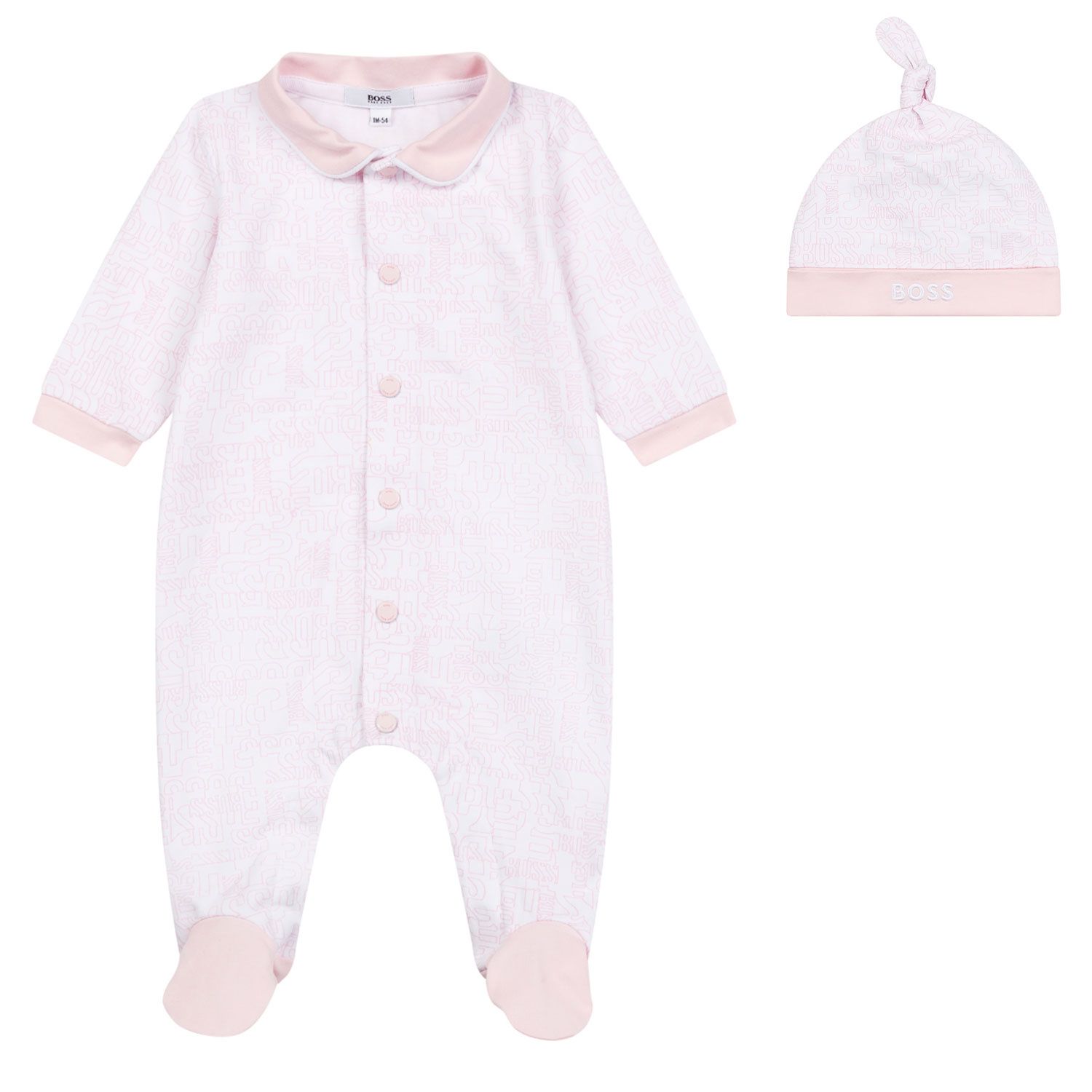 Picture of Boss J98362 baby playsuit light pink