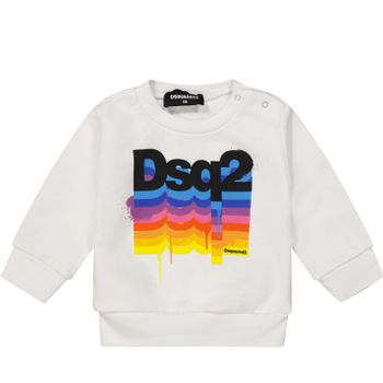 Dsquared2 DQ1309 Babypullover Weiß Bild von Dsquared2 DQ1309 Babypullover Weiß