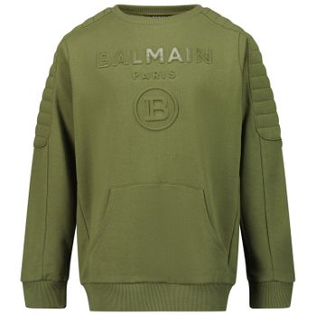 Balmain 6P4650 kindertrui army Afbeelding van Balmain 6P4650 kindertrui army