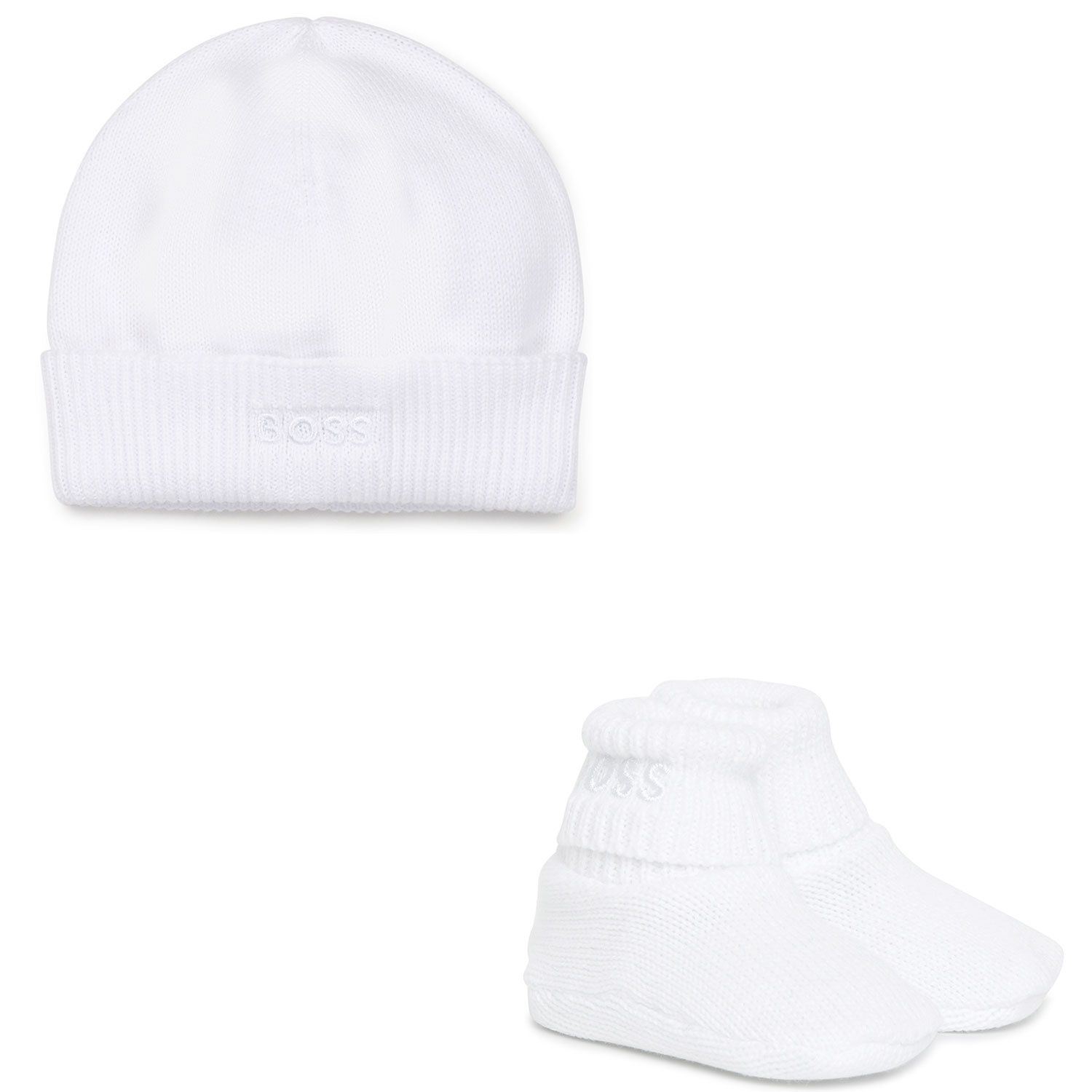 Picture of Boss J98368 baby hat white