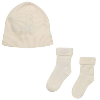 Moncler 3F00003 babysetje off white Afbeelding van Moncler 3F00003 babysetje off white