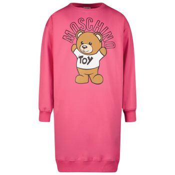 Moschino H2V064LDA17 kinderjurk fuchsia Afbeelding van Moschino H2V064LDA17 kinderjurk fuchsia