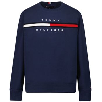 Tommy Hilfiger KB0KB06568 kindertrui navy Afbeelding van Tommy Hilfiger KB0KB06568 kindertrui navy