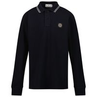 Picture of Stone Island 20748 kids polo shirt navy