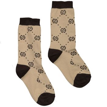 Gucci 557013 kindersokken beige Afbeelding van Gucci 557013 kindersokken beige