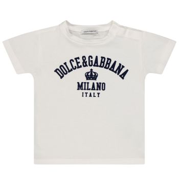 Dolce & Gabbana L1JTDM G7BKK baby t-shirt wit Afbeelding van Dolce & Gabbana L1JTDM G7BKK baby t-shirt wit