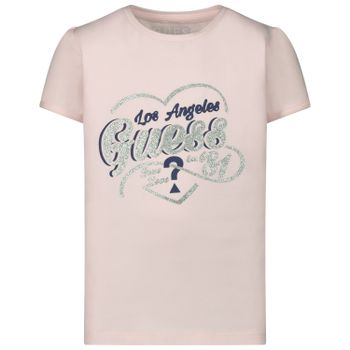 Guess K01I15 kinder t-shirt licht roze Afbeelding van Guess K01I15 kinder t-shirt licht roze