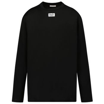Dolce & Gabbana L4JTDN G7BFP Kindershirt Schwarz Bild von Dolce & Gabbana L4JTDN G7BFP Kindershirt Schwarz