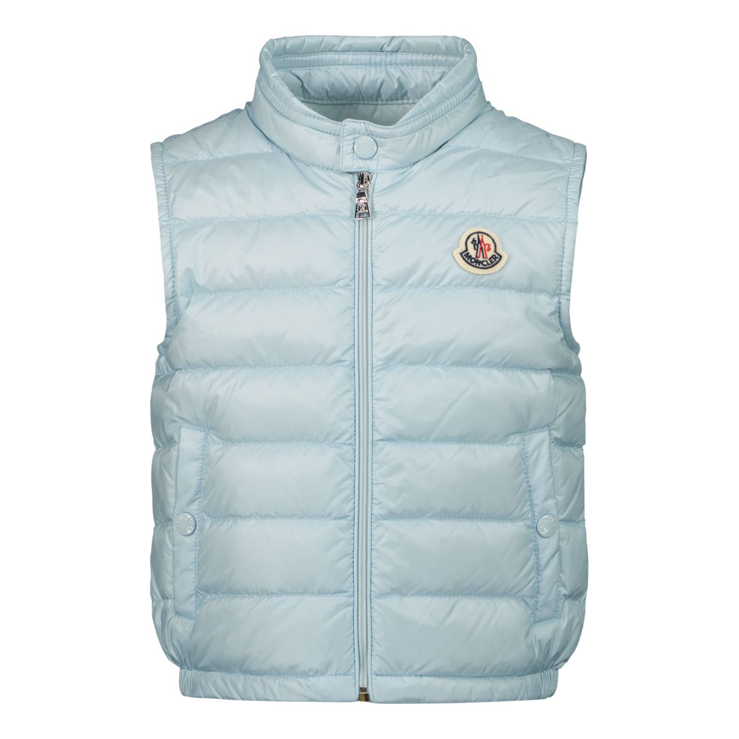 Picture of Moncler 1A00033 baby bodywarmer light blue