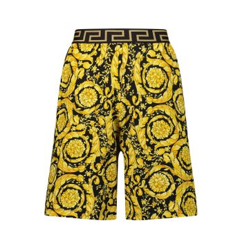 Versace 1000124 1A02505 kinder shorts goud/zwart Afbeelding van Versace 1000124 1A02505 kinder shorts goud/zwart