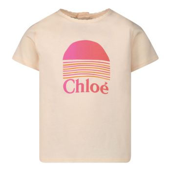 Chloé C05335 baby t-shirt zalm Afbeelding van Chloé C05335 baby t-shirt zalm