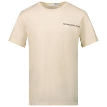 Calvin Klein IB0IB00456 kinder t-shirt creme Afbeelding van Calvin Klein IB0IB00456 kinder t-shirt creme