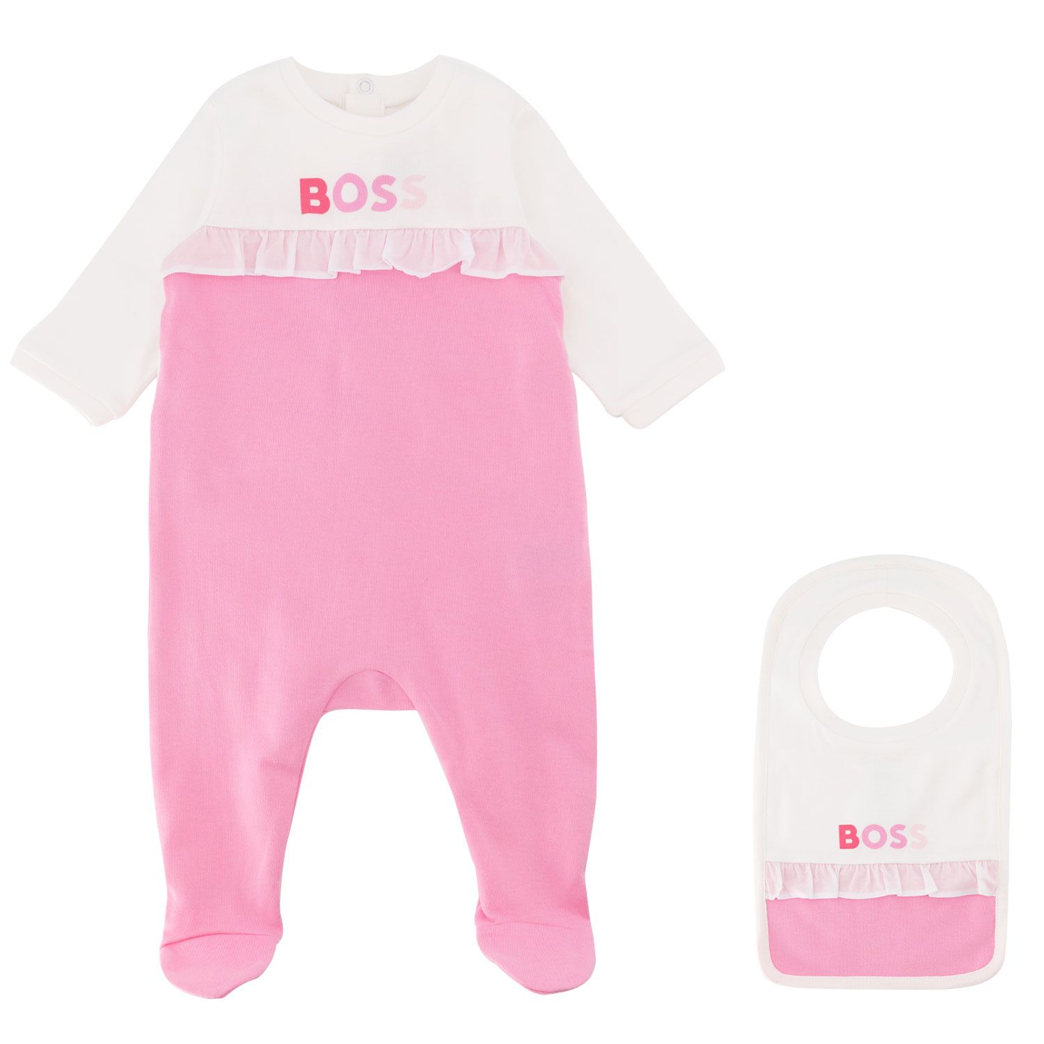 Picture of Boss J98348 baby playsuit fuchsia