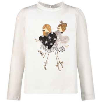 Mayoral 4025 kinder t-shirt off white Afbeelding van Mayoral 4025 kinder t-shirt off white