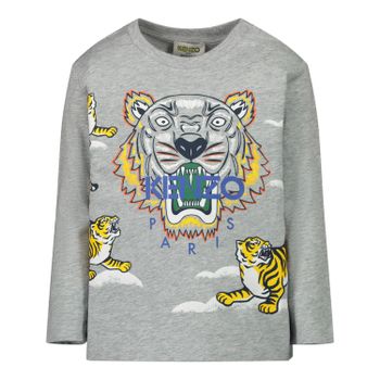Kenzo KR10728BB baby t-shirt grijs Afbeelding van Kenzo KR10728BB baby t-shirt grijs