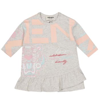 Kenzo K02084 Babykleid Hellgrau Bild von Kenzo K02084 Babykleid Hellgrau