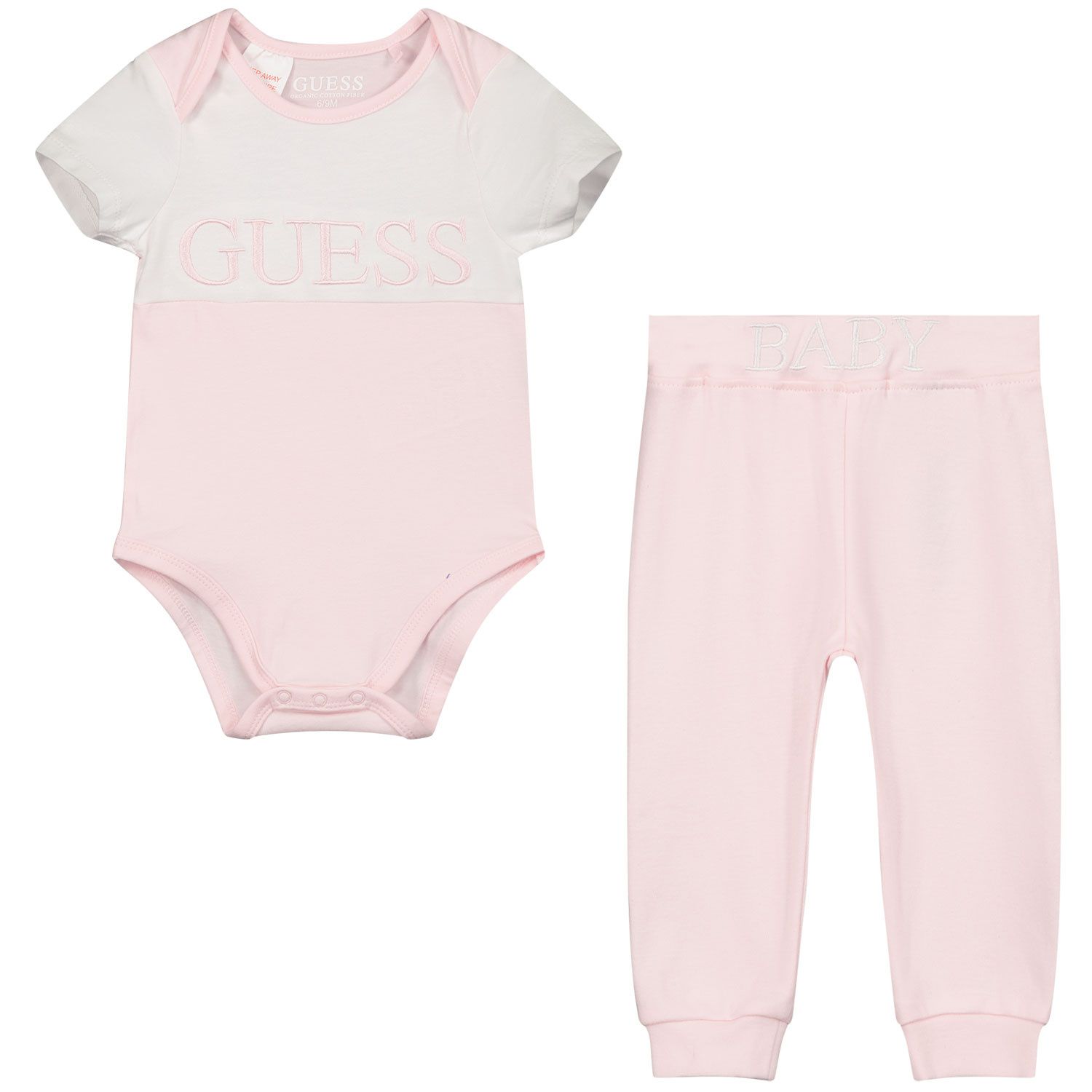 Picture of Guess H2RW03 J1311 baby playsuit light pink