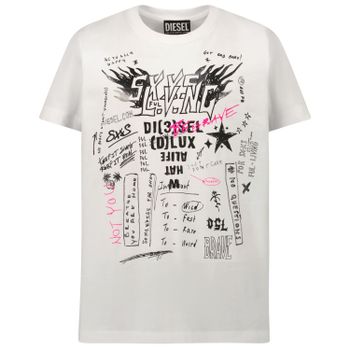 Diesel J00608 Kindershirt Weiß Bild von Diesel J00608 Kindershirt Weiß