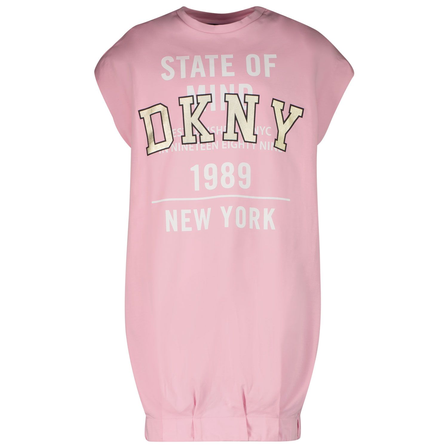 Afbeelding van DKNY D32815 kinderjurk licht roze