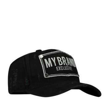 My Brand UMBCAP03 herenpet zilver/zwart Afbeelding van My Brand UMBCAP03 herenpet zilver/zwart