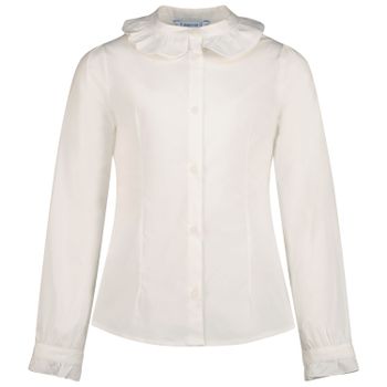 Mayoral 4193 kinder overhemd off white Afbeelding van Mayoral 4193 kinder overhemd off white