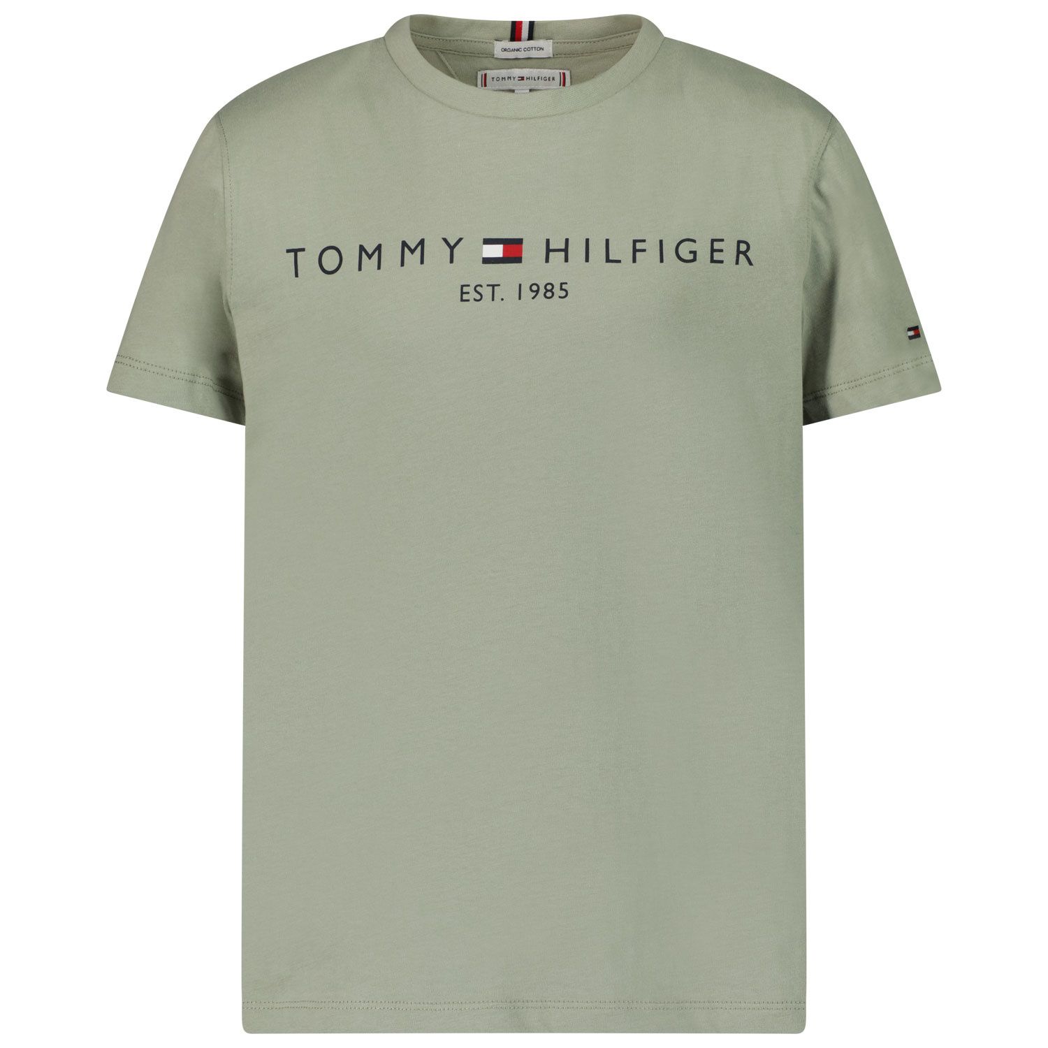 Afbeelding van Tommy Hilfiger KS0KS00201 kinder t-shirt olijf groen