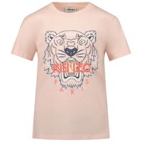Picture of Kenzo K15486 kids t-shirt light pink