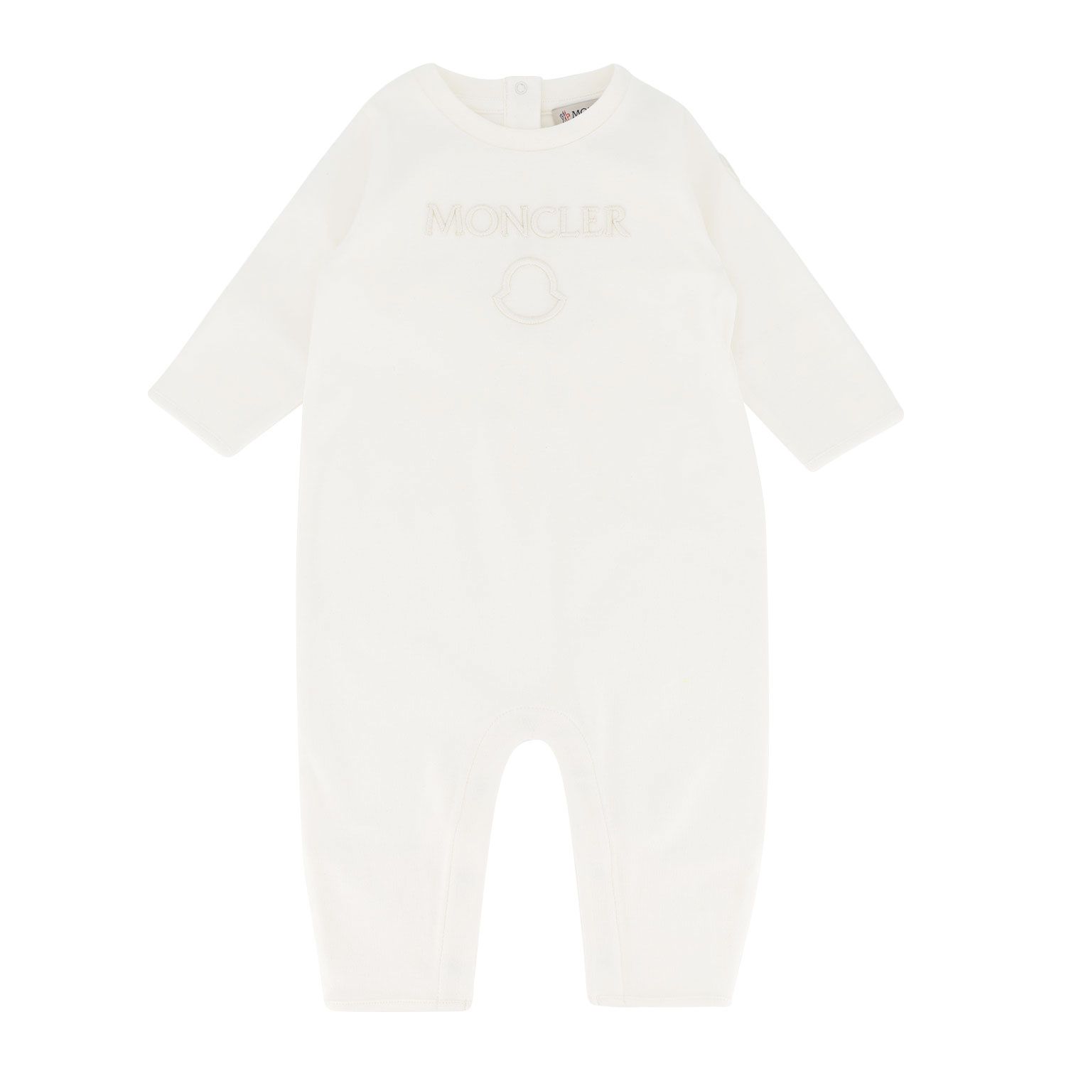 Picture of Moncler 8L00005 baby playsuit off white