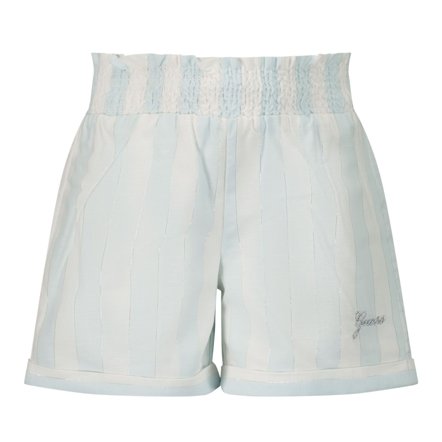 Picture of Guess K2GD03 baby shorts light blue