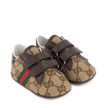 Gucci 502051 babysneakers bruin/beige Afbeelding van Gucci 502051 babysneakers bruin/beige