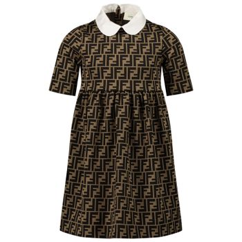 Fendi JFB399 A6A6 kinderjurk bruin Afbeelding van Fendi JFB399 A6A6 kinderjurk bruin