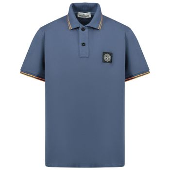 Stone Island 721621348 Kinder-Poloshirt Blau Bild von Stone Island 721621348 Kinder-Poloshirt Blau