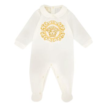 Versace YE000119 baby playsuit off white Picture of Versace YE000119 baby playsuit off white